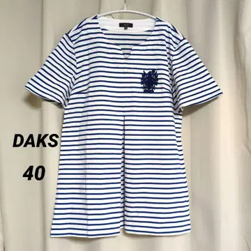 DAKS 스트라이프 반팔 티셔츠 사이즈 40 새상품급