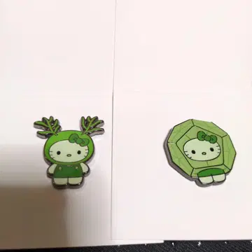 오사카 만국 박람회 일본관 한정 키티 Algae 핀 배지 세트