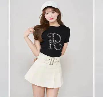 Darich 다리치 DR 비쥬 리브 니트 탑 블랙