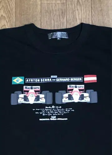 HONDA 혼다 F1 90s 빈티지 싱글 스티치 아이톤 세나