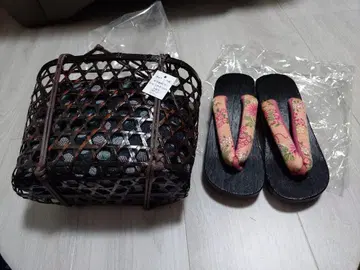 유카타용 일본 나막신 백 세트