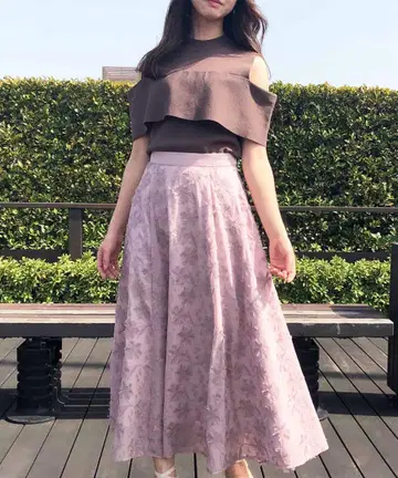 noela 프린지 레이스 스커트