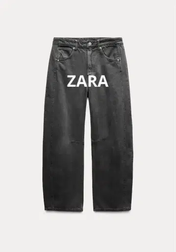 ZARA RELAXED BALLOON 미드 라이즈 청바지