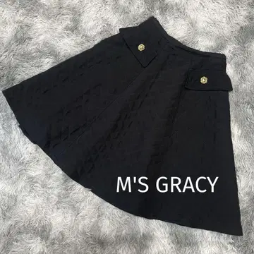 M'S GRACY 엠즈 그레이시 퀼팅 플레어 스커트 까멜리아