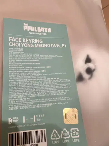 HYBE 페이스 키링 최용명