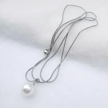 목걸이 펄 Y자 A 럭셔리 결혼식 포멀 졸업식 입학식