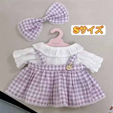 스텔라 루 리나벨 코스튬 S 사이즈 깅엄 체크 퍼플