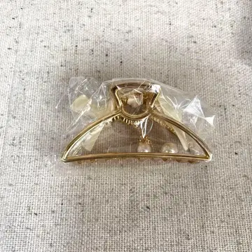 헤어 클립 리본 펄 장식 밴즈 클립 귀여운 어레인지