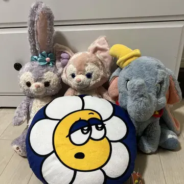 토끼 봉제 인형 세트와 덤보