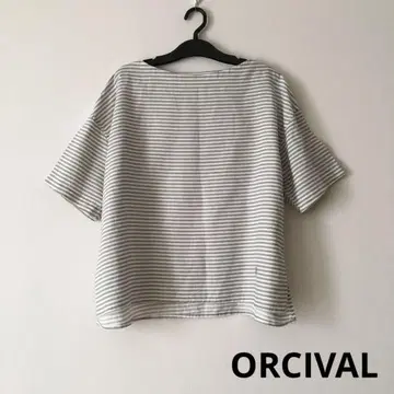 ORCIVAL 오르치발 린넨 보트넥 셔츠 보더