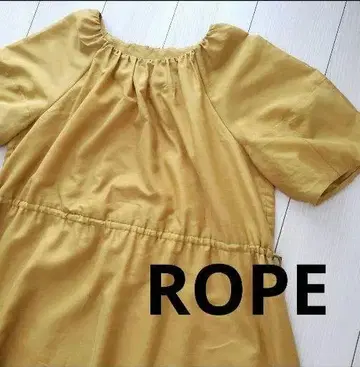 ROPE 로페 롱 원피스 머스타드 컬러