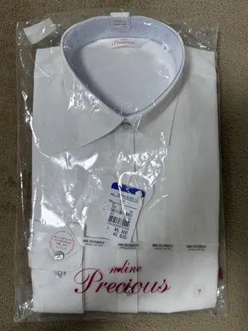 Precious 화이트 블라우스 다리미 불필요 사이즈 9