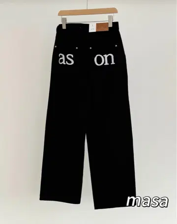 as'on 블랙 팬츠 M 사이즈