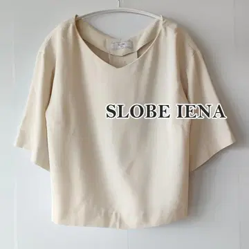 슬로브 이에나 SLOBE IENA 블라우스 V넥 오분 소매 화이트