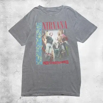 닐바나 티셔츠 NIRVANA 그레이 S 사이즈 밴딩 티셔츠