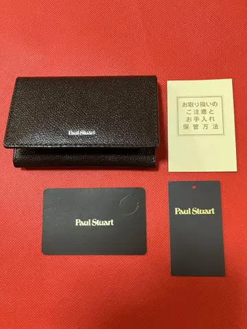 Paul Stuart 폴 스튜어트 브라운 가죽 명함지갑