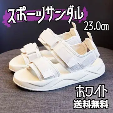 스포츠 샌들 통굽 쿠션 밑창 23 화이트 샌들 외출 여름