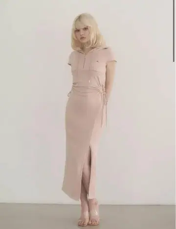 Emily slit dress 핑크 andmary 정품