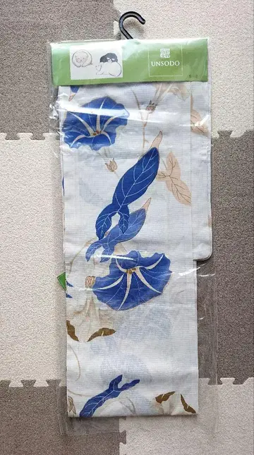 새상품 Geisodo UNSODO 유카타 네이비 나팔꽃 면 매실