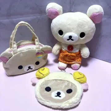 산엑스 코리락쿠마 봉제 인형 잡화 묶음 판매 3종 세트