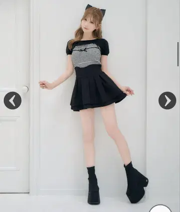 미셸 마카롱 슬림 레그 스커트