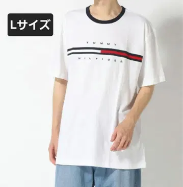 TOMMY HILFIGER 타미힐피거 남성용 티셔츠 화이트 L