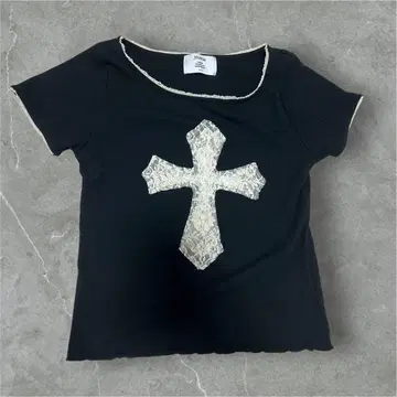 jouetie 크로스 레이스 도킹 티셔츠