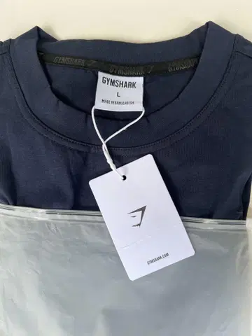 새상품 Gymshark 헬스장 샤크 티셔츠 남성용 반팔 티셔츠 네이비