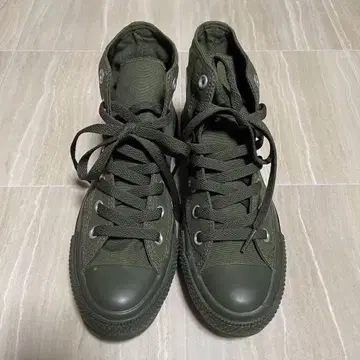 CONVERSE ALL STAR 모노 컬러 카키 하이컷 스니커즈