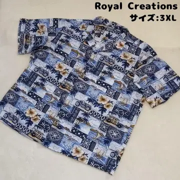 Royal Creations 반팔 셔츠 XXXL 블루 바이크 요트