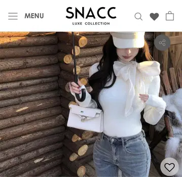 SNACC 한국 패션 리본 니트 새상품