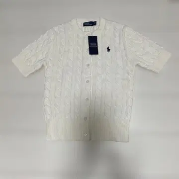 Ralph Lauren 화이트 케이블 니트 가디건 S 사이즈