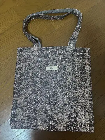 Uhr 스팽글 토트백 실버