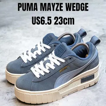 푸마 MAYZE WEDGE 푸마 23cm 블루 통굽 스니커즈