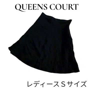 QUEENS COURT 퀸즈 코트 블랙 미니 스커트 플레어