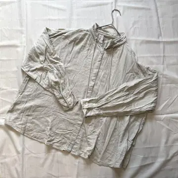 새상품급 두 블루 얇은 소재 긴팔 셔츠 더스티 컬러 내추럴 봄/여름/가을
