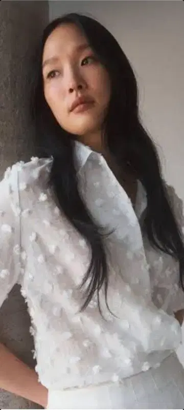 H&M 여성용 오버 사이즈 플럼 티셔츠