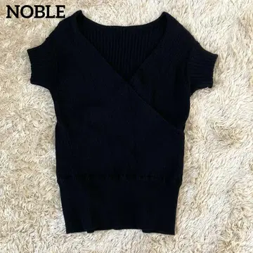 NOBLE 노블 카슈쿨 반팔 니트 블랙