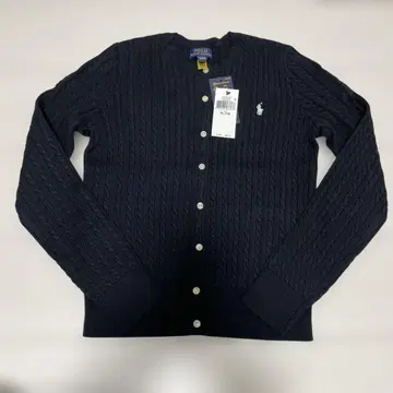 Ralph Lauren 블랙 케이블 니트 가디건 S 사이즈