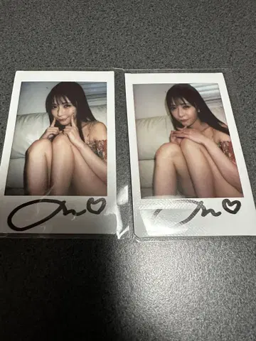 프레스티지 노노우라 아타루 친필 사인 폴라로이드 2장 세트