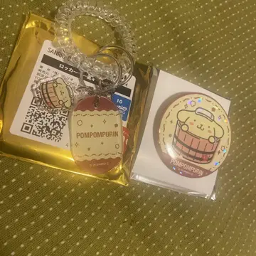 극락탕 산리오 폼폼푸딩 캔뱃지 락카 키링