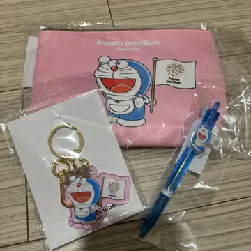 도라에몽 엑스포 일본관 세트 파우치 볼펜 키링 세트