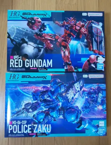 HG 빨간색 건담 & 군경 자쿠 세트
