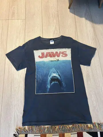 90s 양면 프린트 JAWS 티셔츠 duh duh ! 무비 T