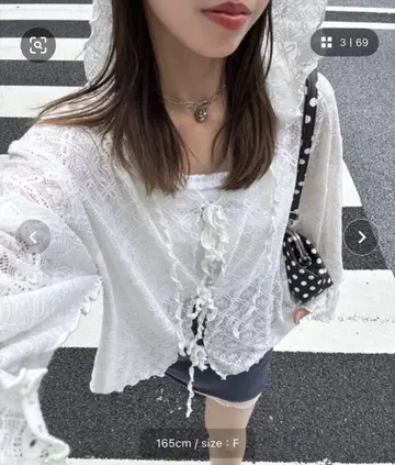 CIAOPANIC 레이스 멜로 후디 상의