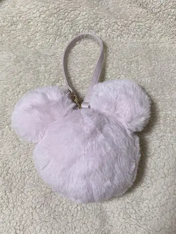 미키형 퍼 파우치 핑크