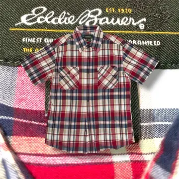 [00s]Eddie Bauer 체크 반팔 셔츠 S 사이즈 city boy