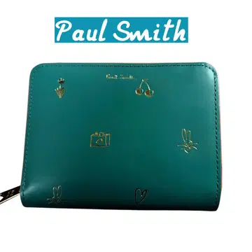 폴 스미스 Paul Smith 믹스 두들 접이식 지갑 그린 계열