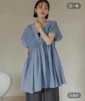 LOWRYSFARM 셔링 튜닉 프렌치 슬리브