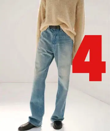 오라리 SELVEDGE FADED LIGHT DENIM 4